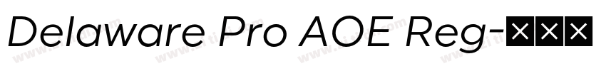 Delaware Pro AOE Reg字体转换 Delaware Pro AOE Reg字体转换